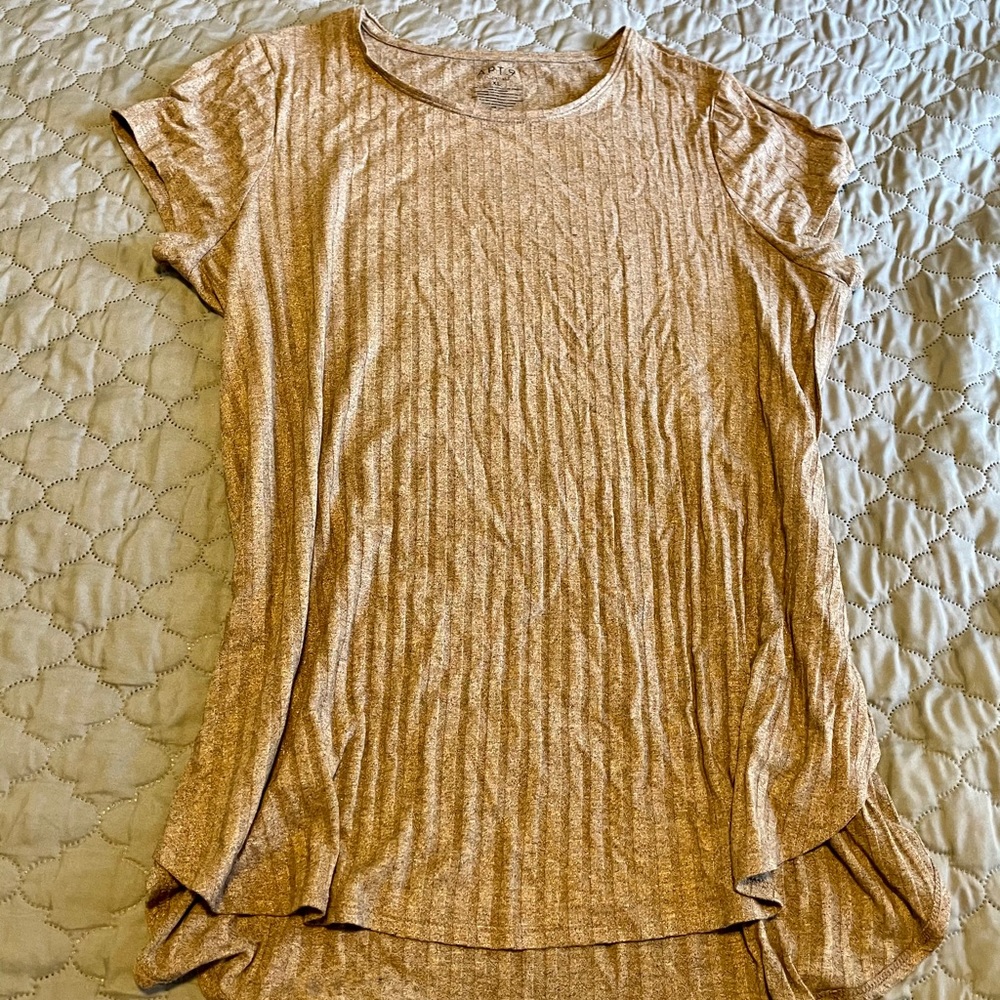 Copper Color Tunic with Rosy Sparkles